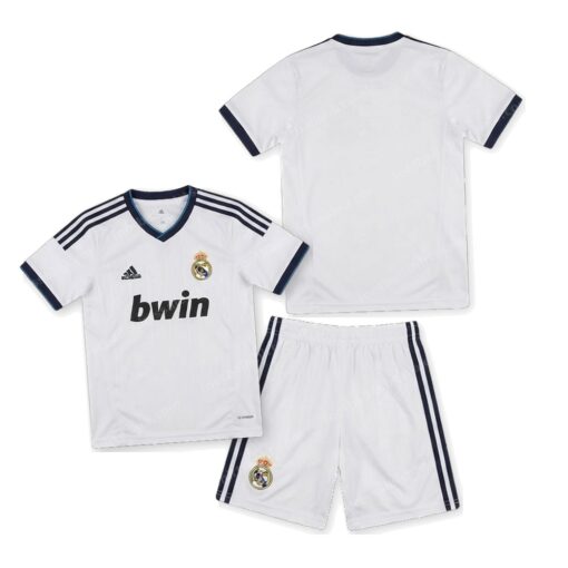 Real Madrid Retro Home Kids Football Kit 12/13