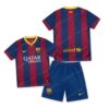 Barcelona Retro Home Kids Football Kit 14/15 Front and Back View