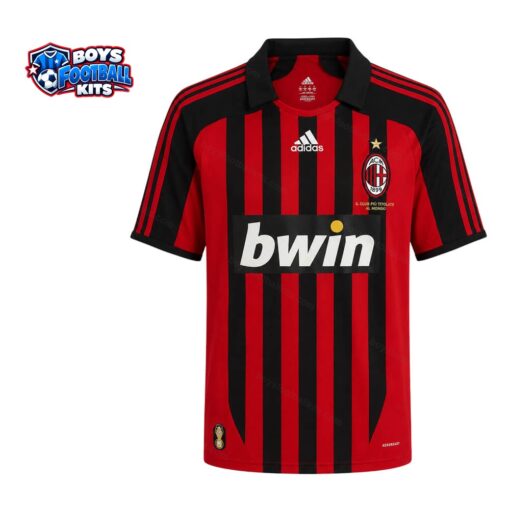 AC Milan Retro Home Football Shirt 07/08-thumbnail