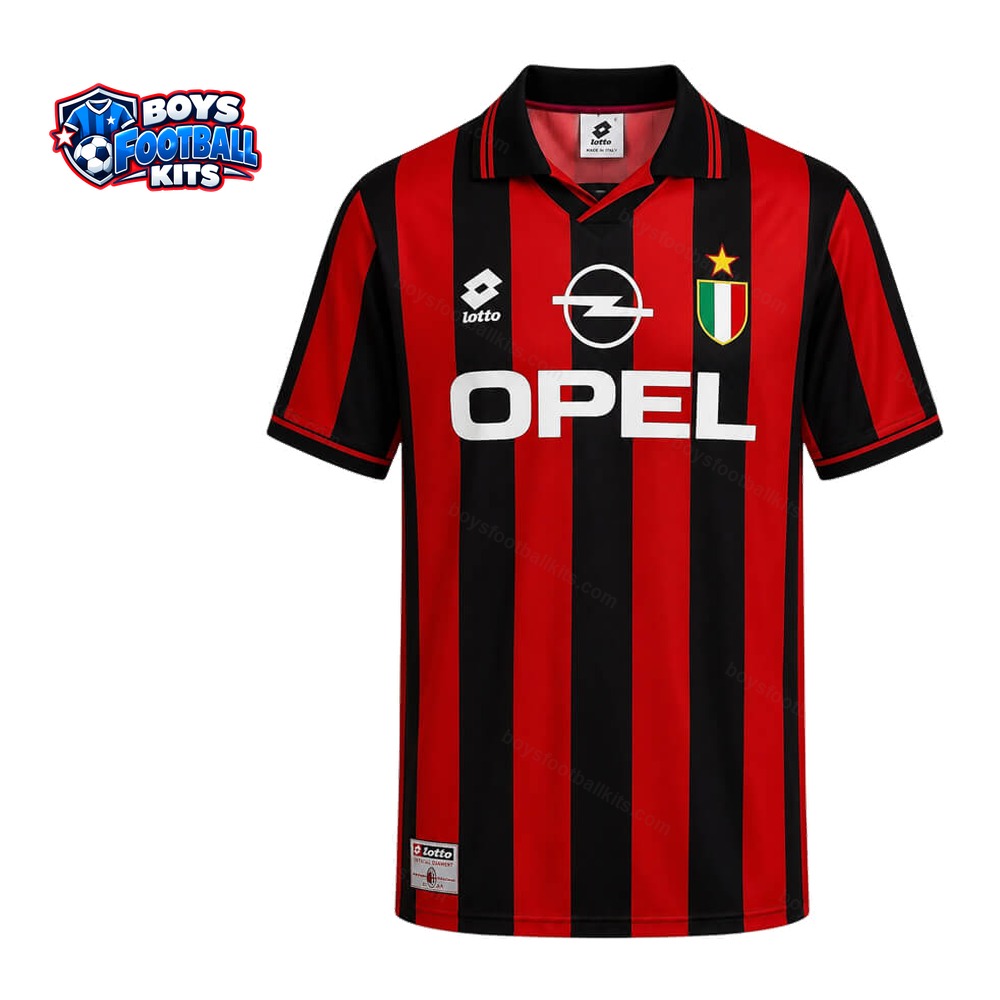 AC Milan Retro Home Football Shirt 96/97 - Front Studio View