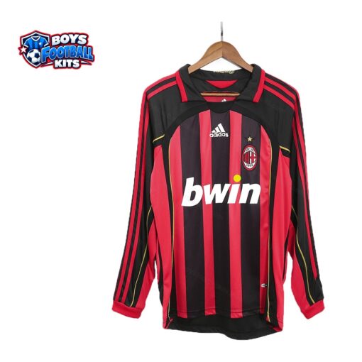 AC Milan Retro Home Long Sleeve Football Shirt 06/07-thumbnail