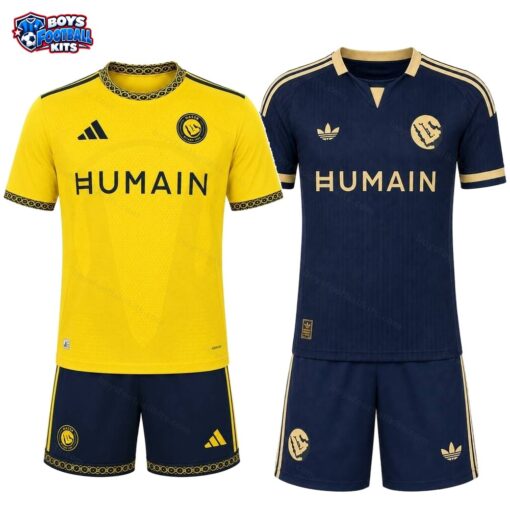 Al Nassr Home and Away Gift Pack Kids Football Kits 26/27-thumbnail