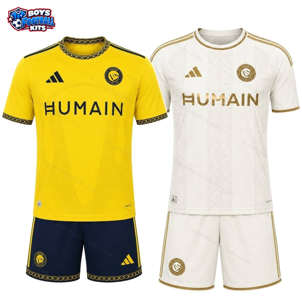 Al Nassr Home and Third Gift Pack Kids Football Kits 26/27 - 2-Kit Value Bundle