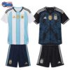 Argentina Home and Away Gift Pack World Cup Kids Football Kits 2026 - Messi 10 - 2-Kit Value Bundle