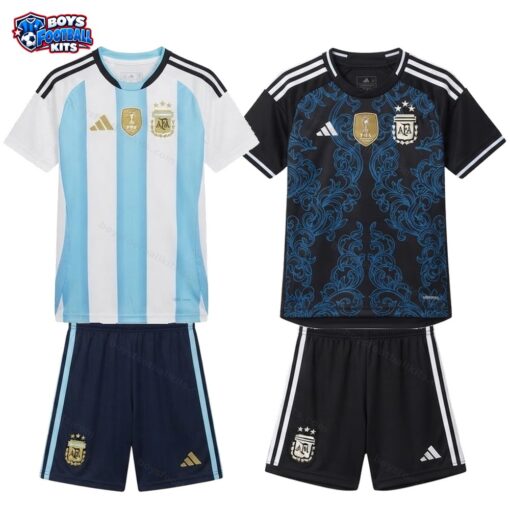 Argentina Home and Away Gift Pack World Cup Kids Football Kits 2026-thumbnail