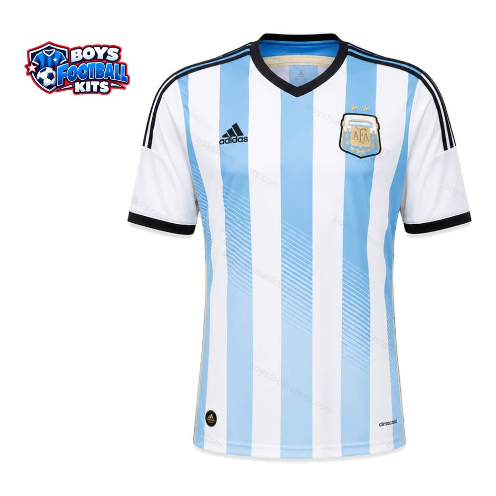 Argentina Retro Home Football Shirt 2014 - Front Studio View