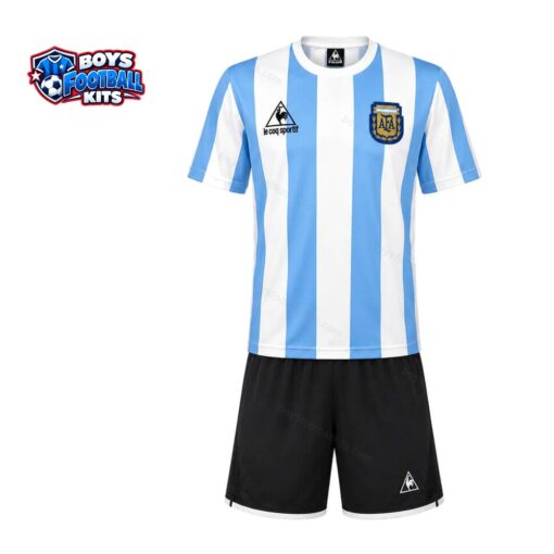 Argentina Retro Home Kids Football Kit 1986-thumbnail