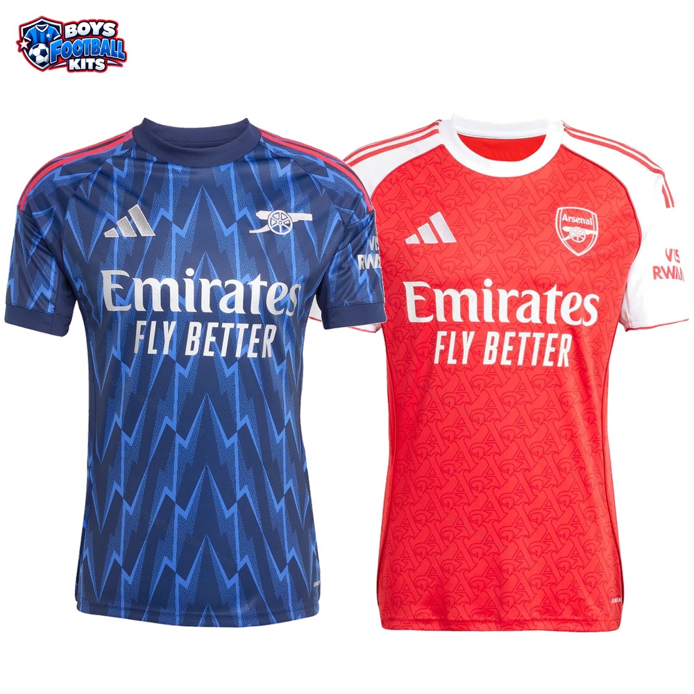 Arsenal Away and Home Gift Pack Football Shirts 25/26 - 2-Shirt Value Bundle
