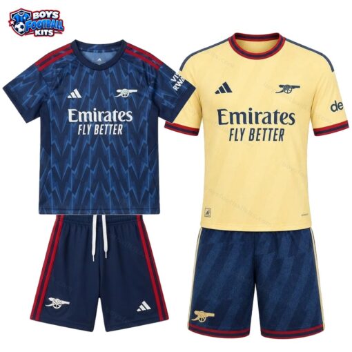 Arsenal Away and Third Gift Pack Kids Football Kits 25/26-thumbnail