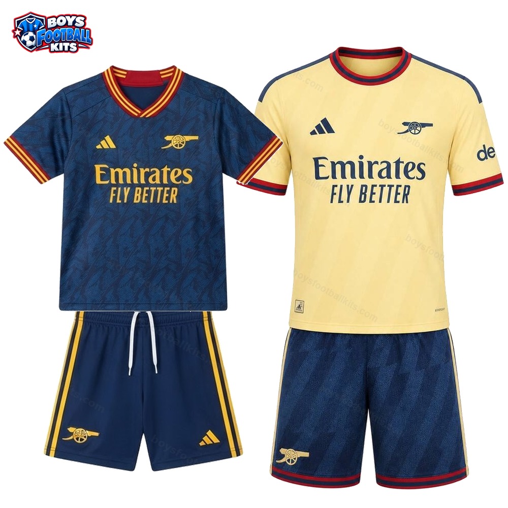 Arsenal Away and Third Gift Pack Kids Football Kits 26/27 - 2-Kit Value Bundle