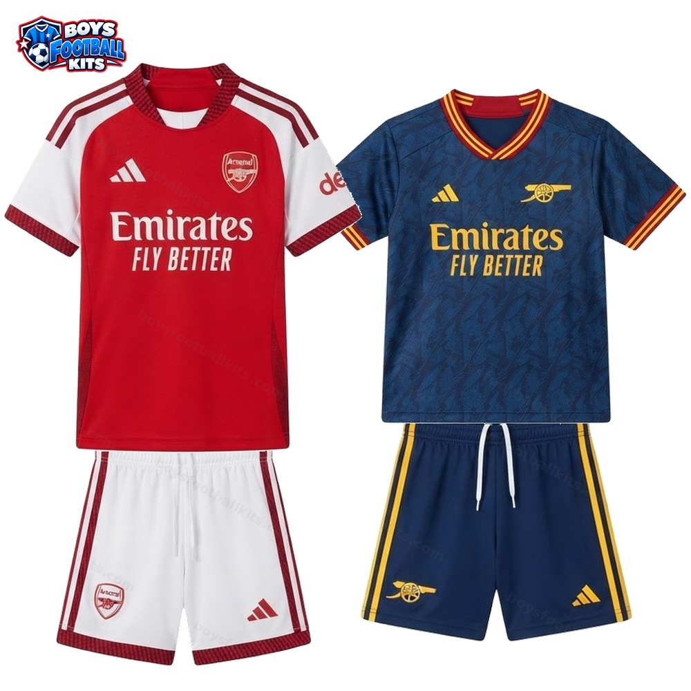Arsenal Home and Away Gift Pack Kids Football Kits 26/27 - 2-Kit Value Bundle