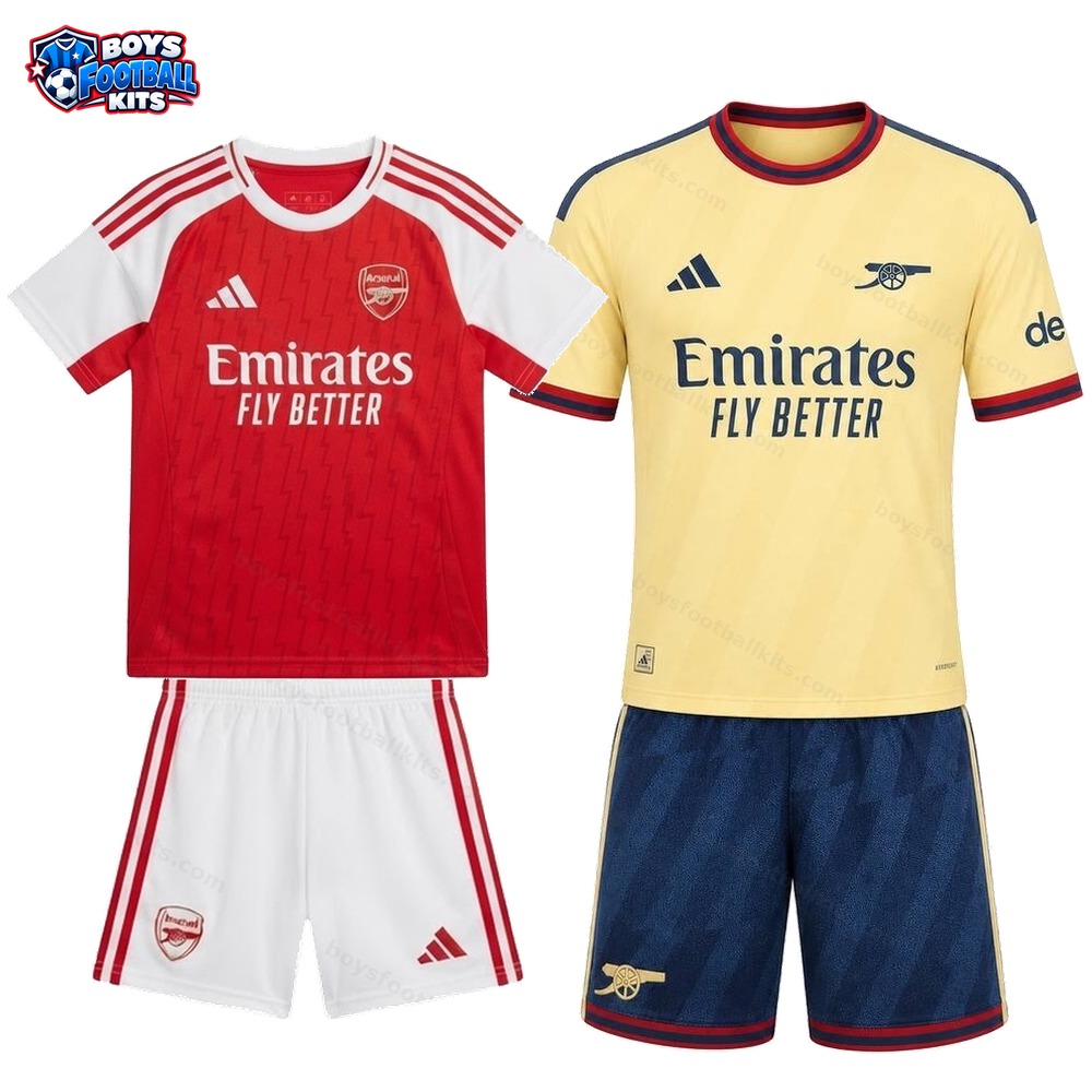 Arsenal Home and Third Gift Pack Kids Football Kits 25/26 - 2-Kit Value Bundle