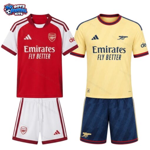 Arsenal Home and Third Gift Pack Kids Football Kits 26/27-thumbnail
