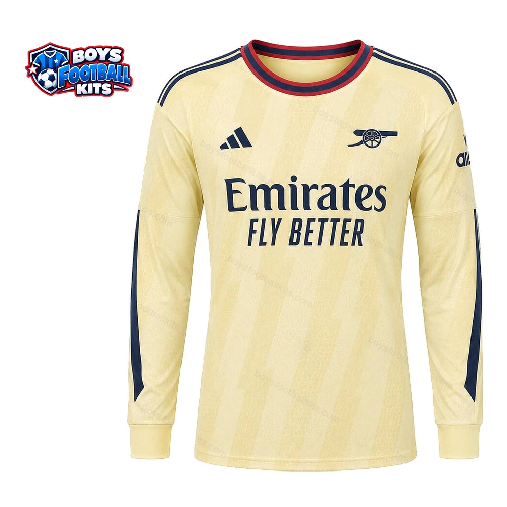 Arsenal Third Long Sleeve Football Shirt 26/27 - Front Studio View