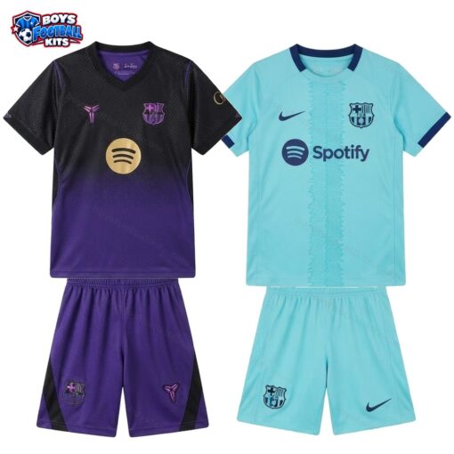 Barcelona Away and Third Gift Pack Kids Football Kits 26/27-thumbnail