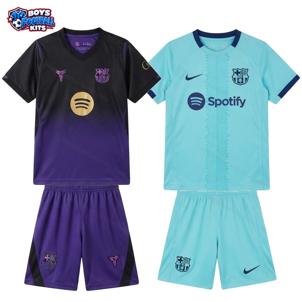 Barcelona Away and Third Gift Pack Kids Football Kits 26/27 - 2-Kit Value Bundle