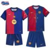 Barcelona Home and Away Gift Pack Kids Football Kits 24/25 - 2-Kit Value Bundle