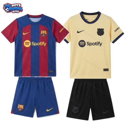 Barcelona Home and Away Gift Pack Kids Football Kits 25/26-thumbnail