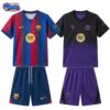 Barcelona Home and Away Gift Pack Kids Football Kits 26/27 - 2-Kit Value Bundle