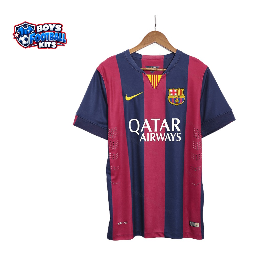Barcelona Retro Home Football Shirt 14/15 - Front Studio View