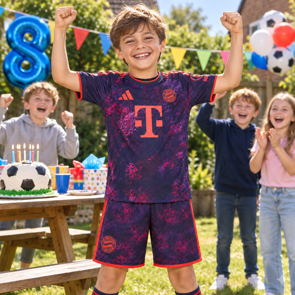 Bayern Munich Away and Third Gift Pack Kids Football Kits 26/27 - boys birthday party kids football kit gift