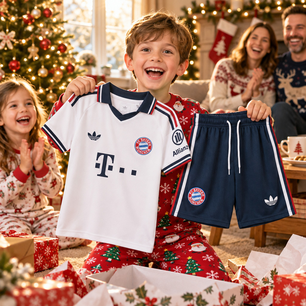 Bayern Munich Away and Third Gift Pack Kids Football Kits 26/27 - Christmas morning football gift for boys