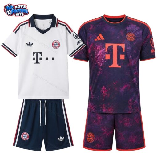Bayern Munich Away and Third Gift Pack Kids Football Kits 26/27-thumbnail