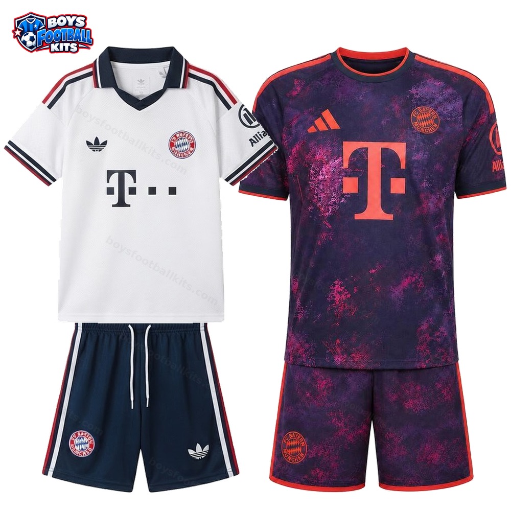 Bayern Munich Away and Third Gift Pack Kids Football Kits 26/27 - 2-Kit Value Bundle