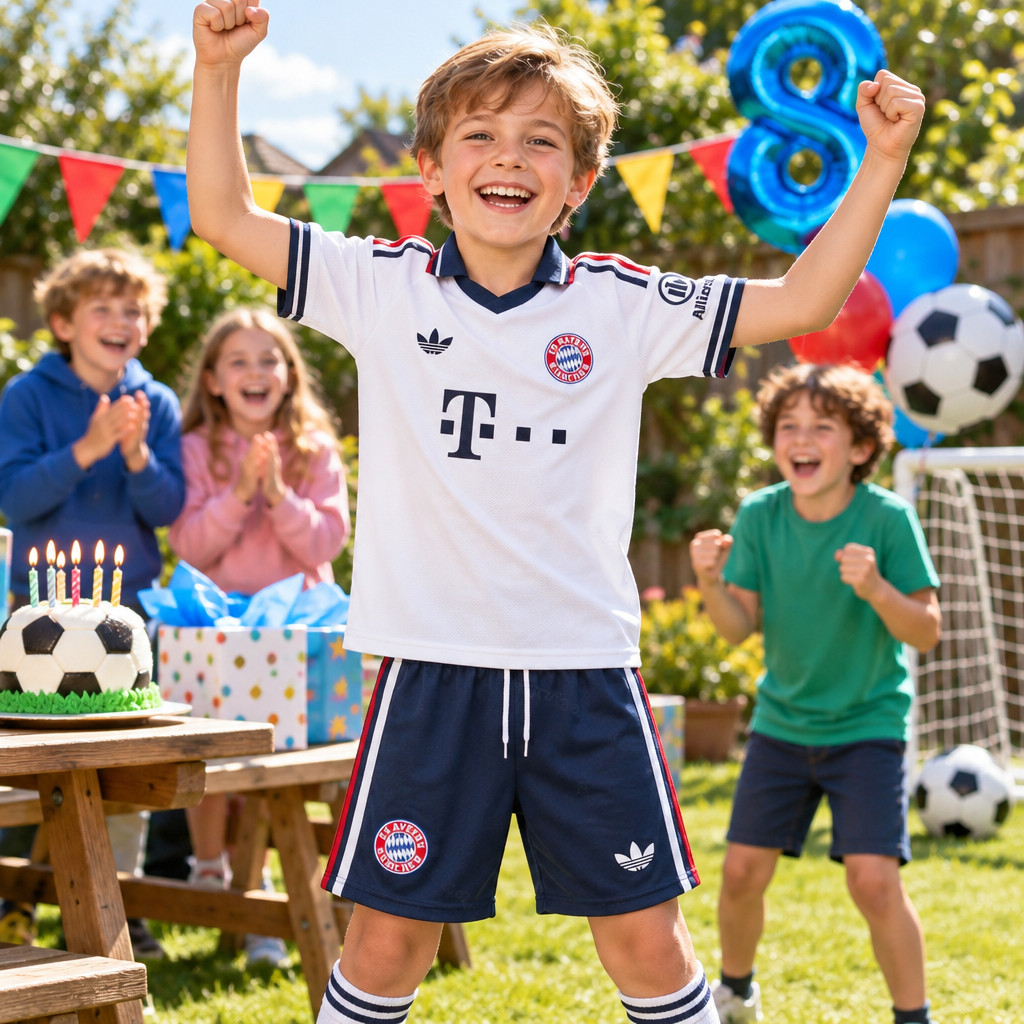 Bayern Munich Home and Away Gift Pack Kids Football Kits 26/27 - boys birthday party kids football kit gift