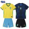 Brazil Home and Away Gift Pack World Cup Kids Football Kits 2026 - 2-Kit Value Bundle