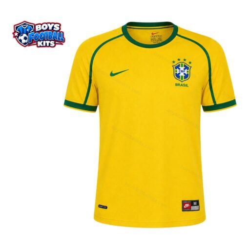 Brazil Retro Home Football Shirt 1998-thumbnail