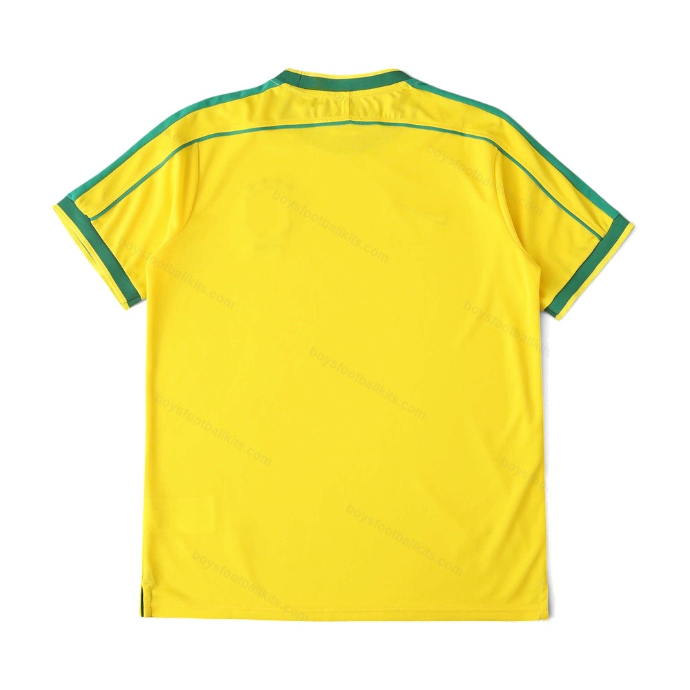 Brazil Retro Home Football Shirt 1998 - View 2