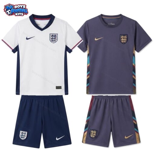 England Home and Away Gift Pack Kids Football Kits 2024-thumbnail