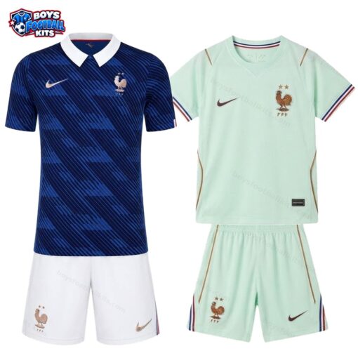 France Home and Away Gift Pack World Cup Kids Football Kits 2026 - Mbappe 10-thumbnail