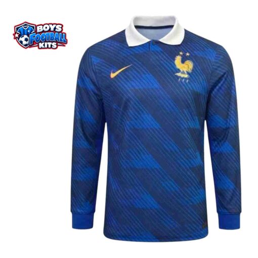 France Home Long Sleeve World Cup Football Shirt 2026-thumbnail