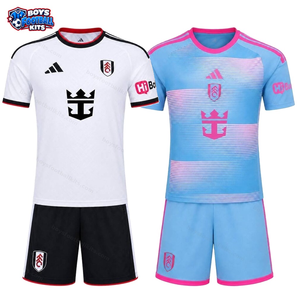 Fulham Home and Third Gift Pack Kids Football Kits 25/26 - 2-Kit Value Bundle