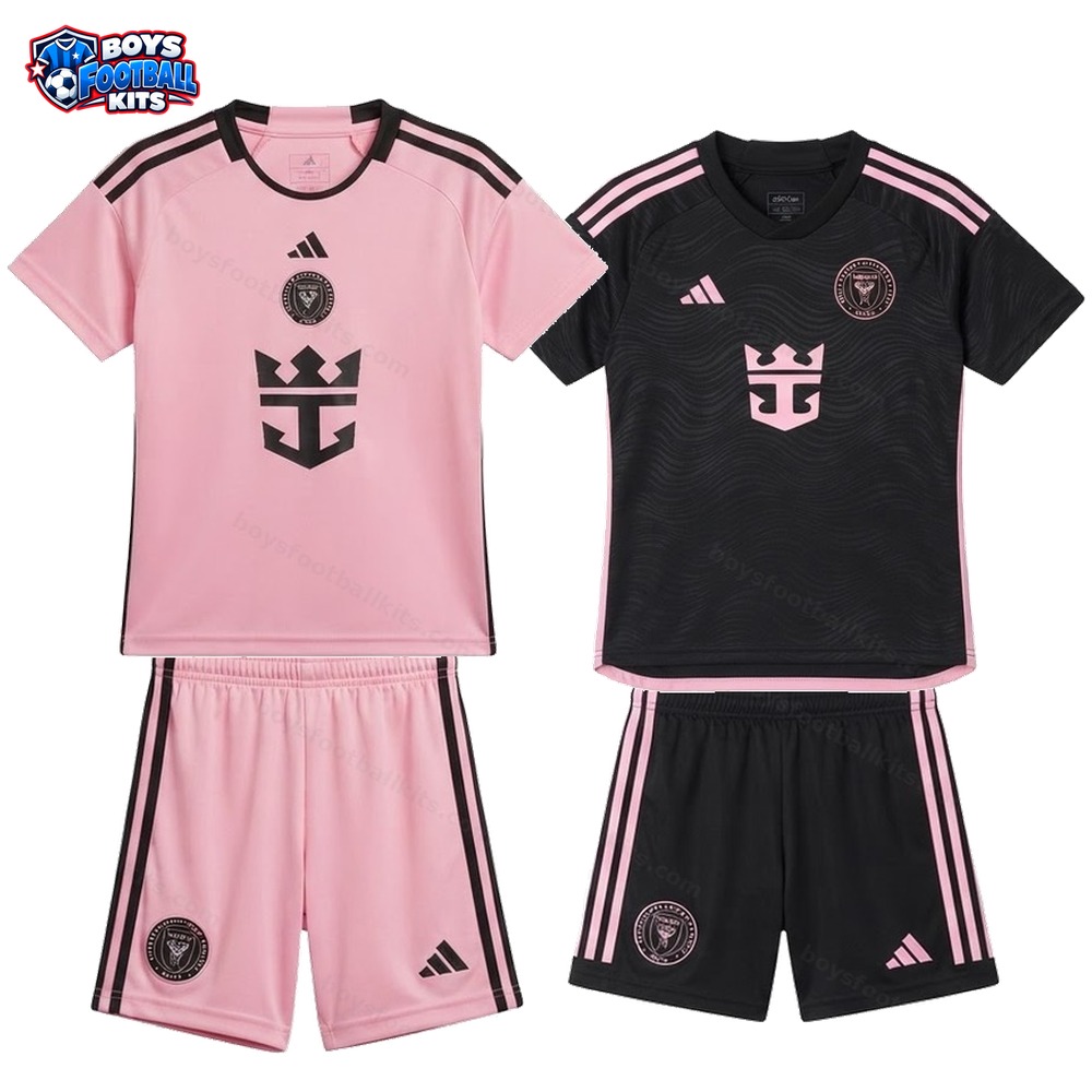 Inter Miami Home and Away Gift Pack Kids Football Kits 24/25 - 2-Kit Value Bundle
