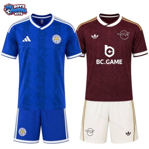 Leicester City Home and Away Gift Pack Kids Football Kits 25/26-thumbnail