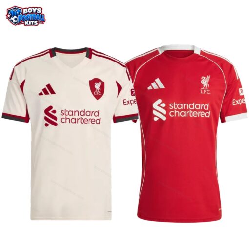 Liverpool Away and Home Gift Pack Football Shirts 25/26-thumbnail