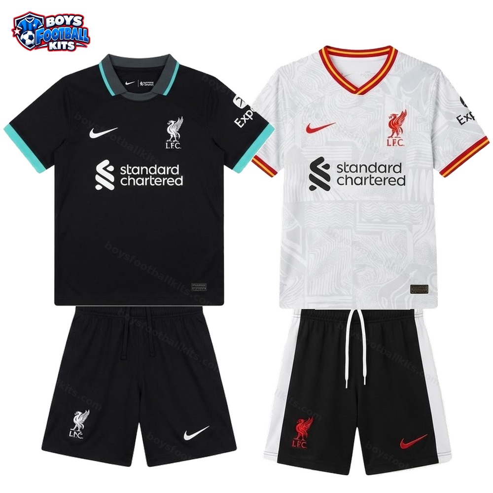 Liverpool Away and Third Gift Pack Kids Football Kits 24/25 - 2-Kit Value Bundle
