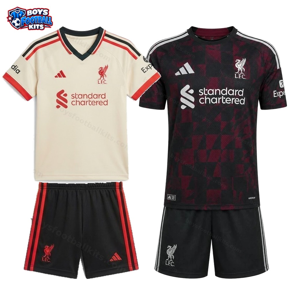 Liverpool Away and Third Gift Pack Kids Football Kits 25/26 - 2-Kit Value Bundle