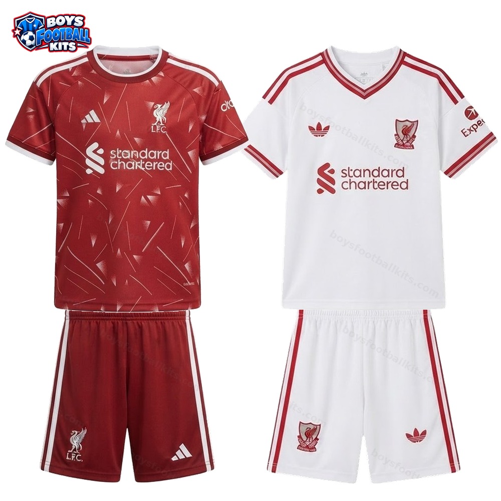 Liverpool Home and Away Gift Pack Kids Football Kits 26/27 - 2-Kit Value Bundle