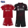 Liverpool Home and Third Gift Pack Kids Football Kits 25/26 - 2-Kit Value Bundle