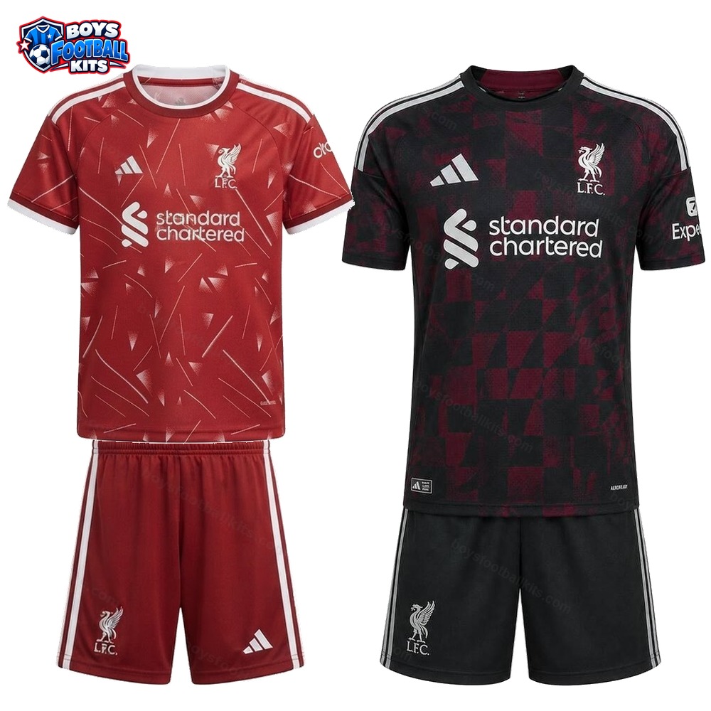 Liverpool Home and Third Gift Pack Kids Football Kits 26/27 - 2-Kit Value Bundle