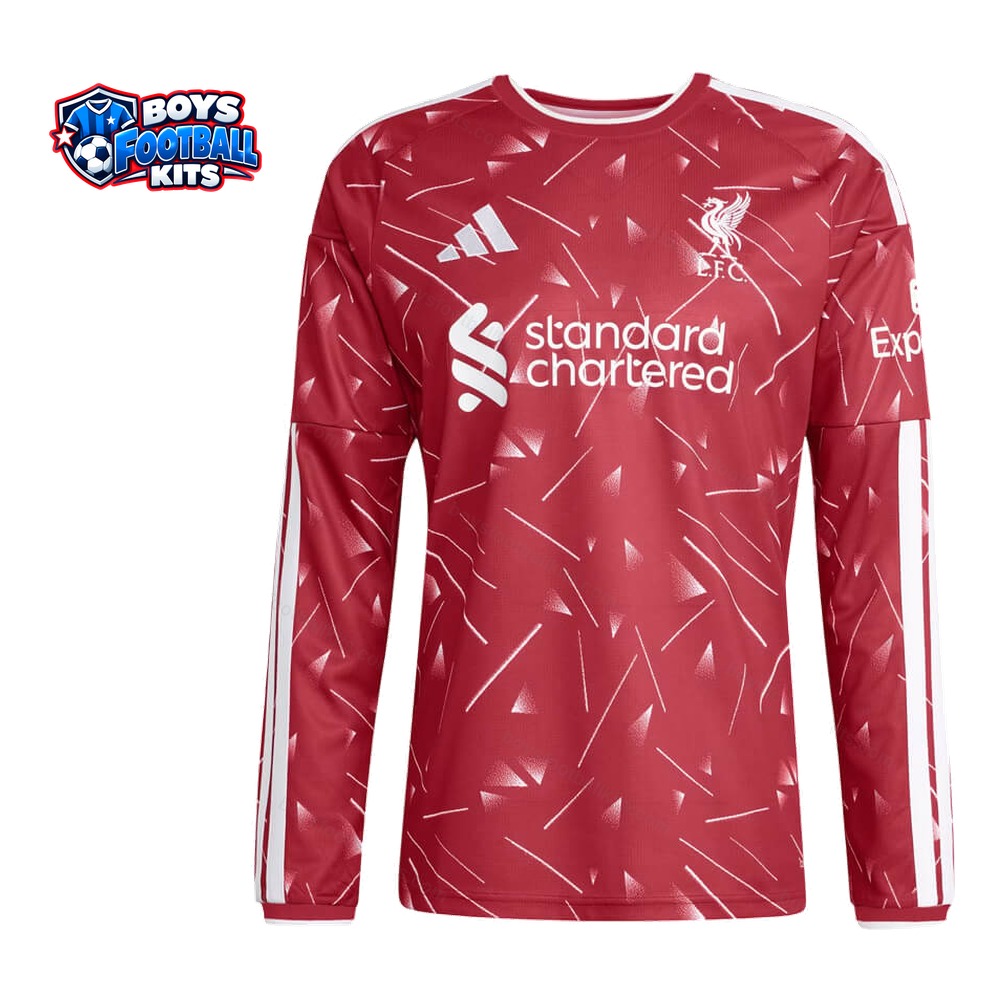 Liverpool Home Long Sleeve Football Shirt 26/27 - Front Studio View