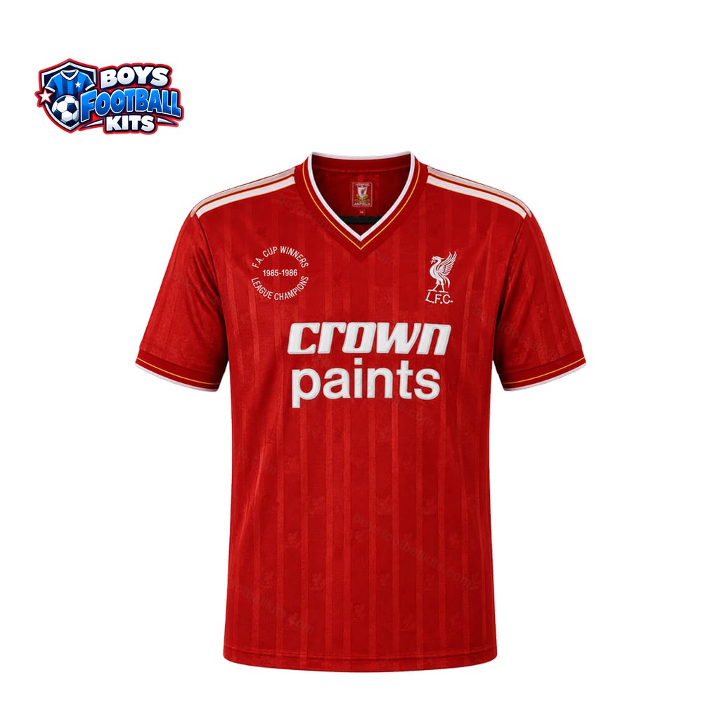 Liverpool Retro Double Winners Home Football Shirt 85/86 - Front Studio View