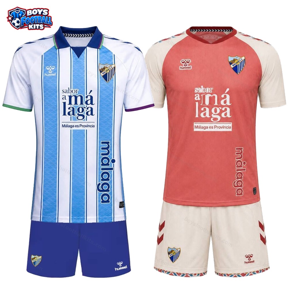 Malaga CF Home and Away Gift Pack Kids Football Kits 26/27 - 2-Kit Value Bundle