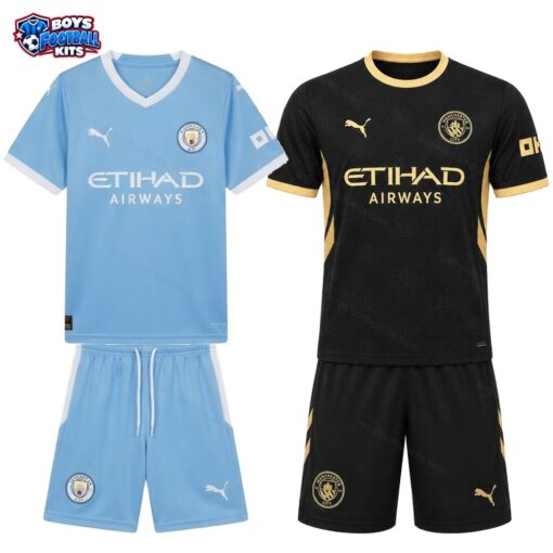 Manchester City Home and Away Gift Pack Kids Football Kits 26/27-thumbnail