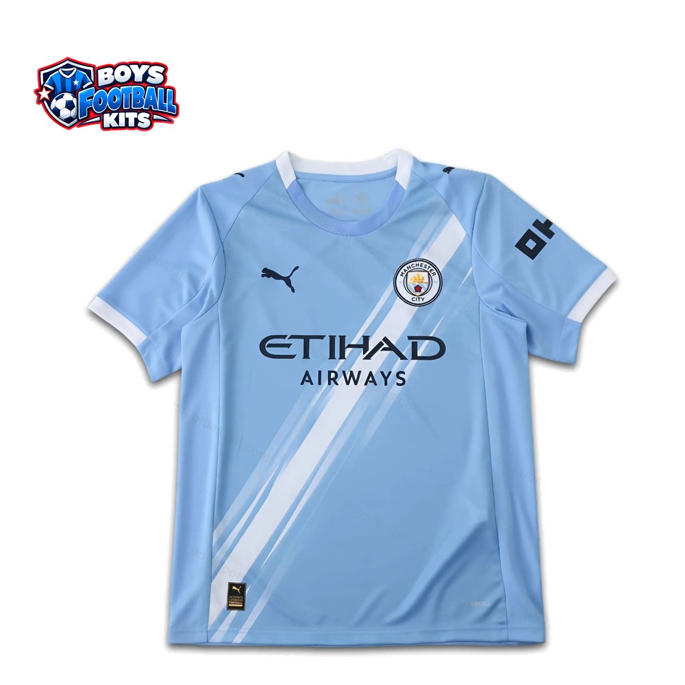 Manchester City Home Football Shirt 25/26 - Front Studio View