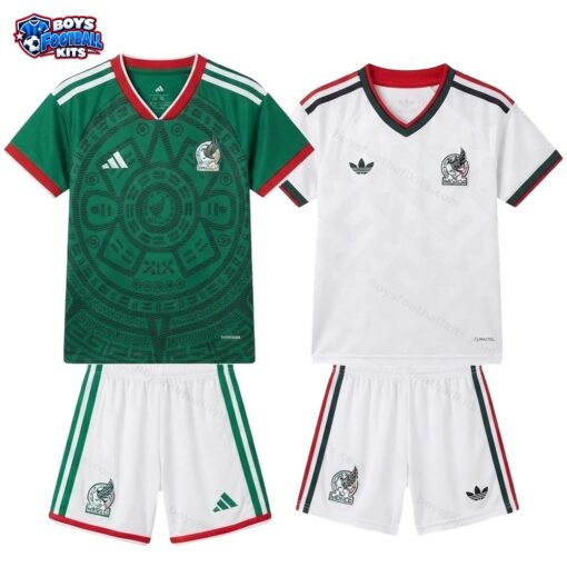 Mexico Home and Away Gift Pack World Cup Kids Football Kits 2026-thumbnail